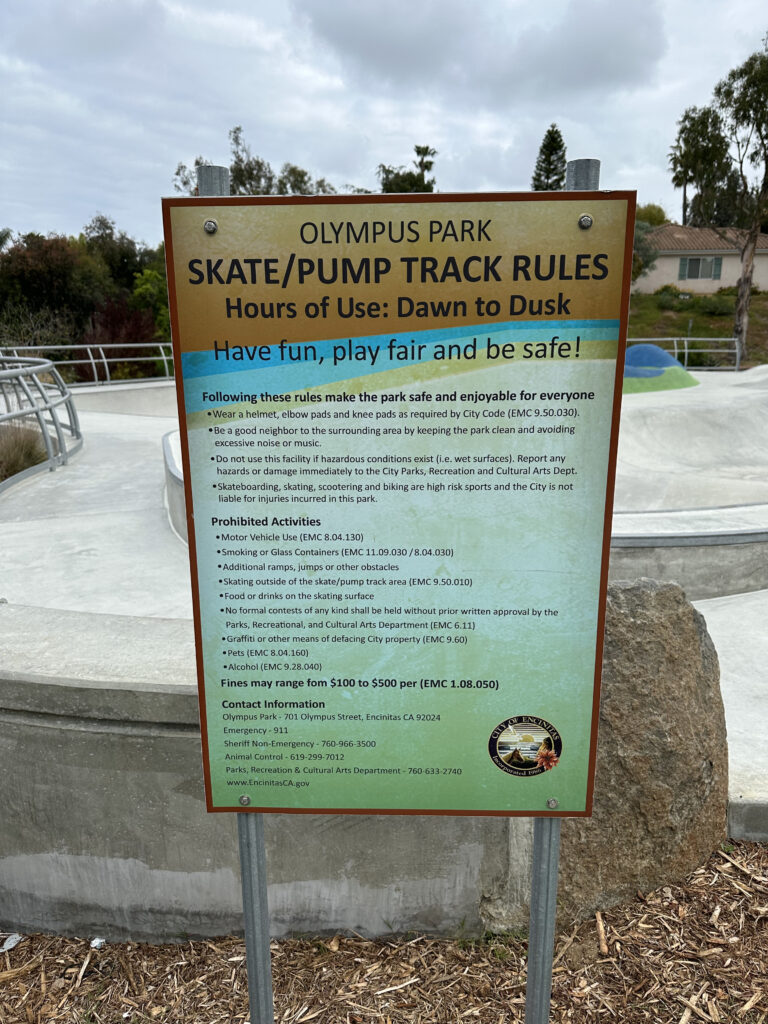 Olympus Park Skatepark Rules