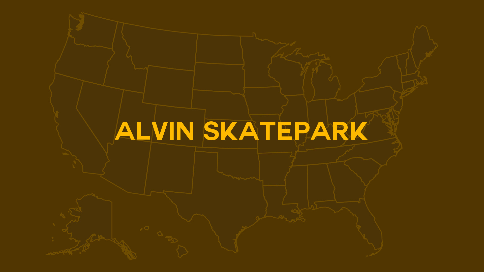 Title card for Alvin Skatepark