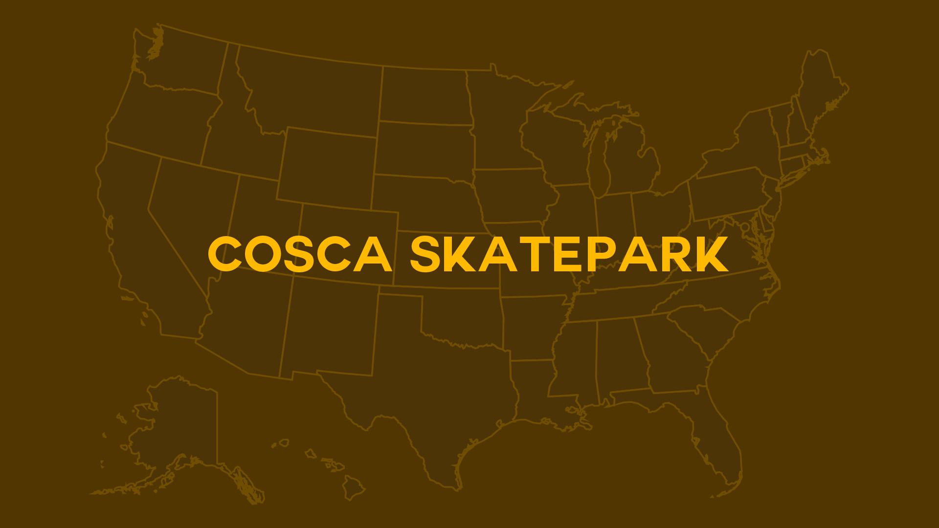 Title card for Cosca Skatepark
