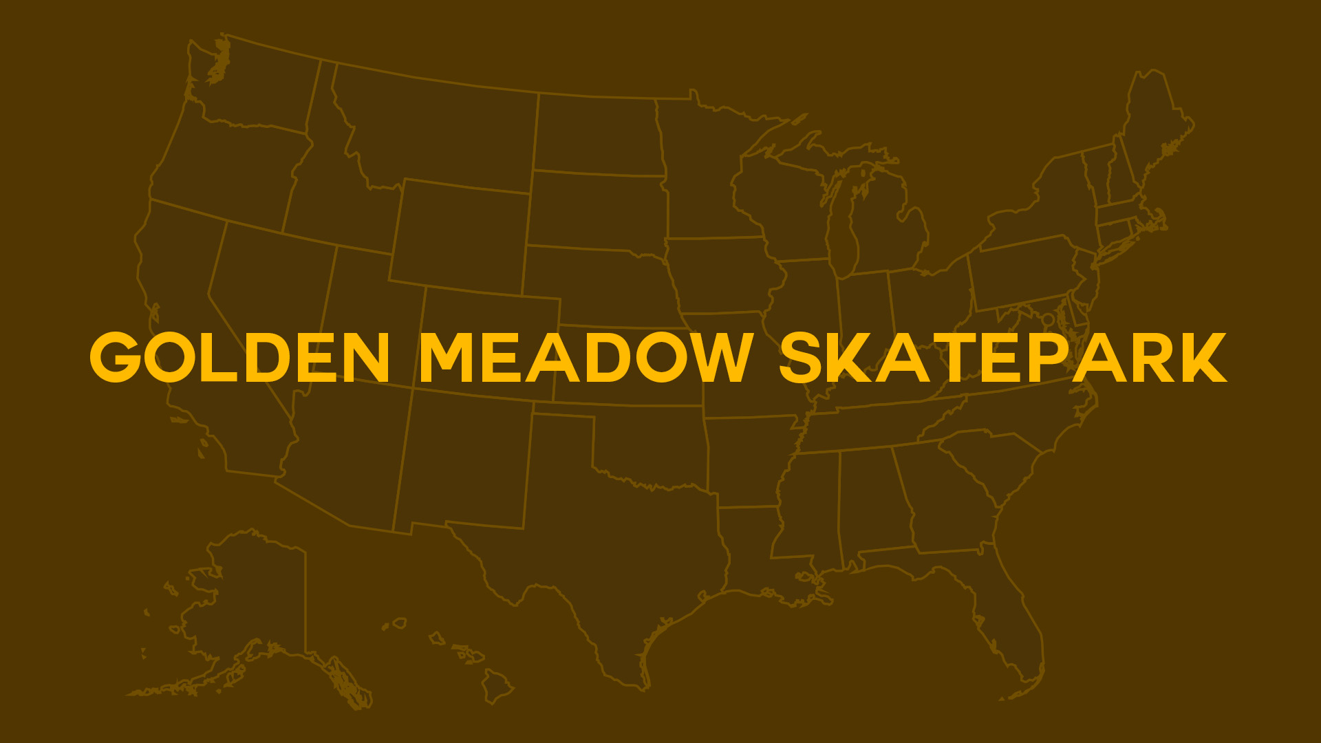 Title card for Golden Meadow Skatepark