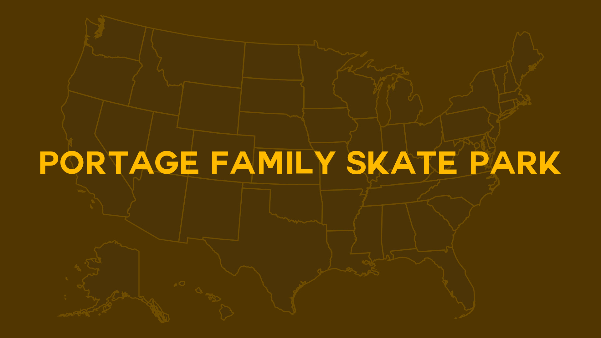 Title card for Portage family skate park