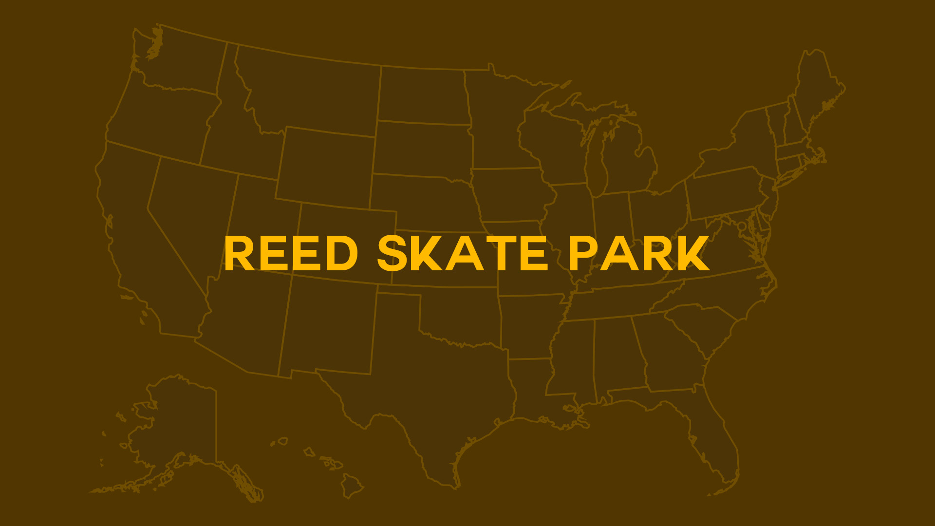 Title card for Reed Skate Park