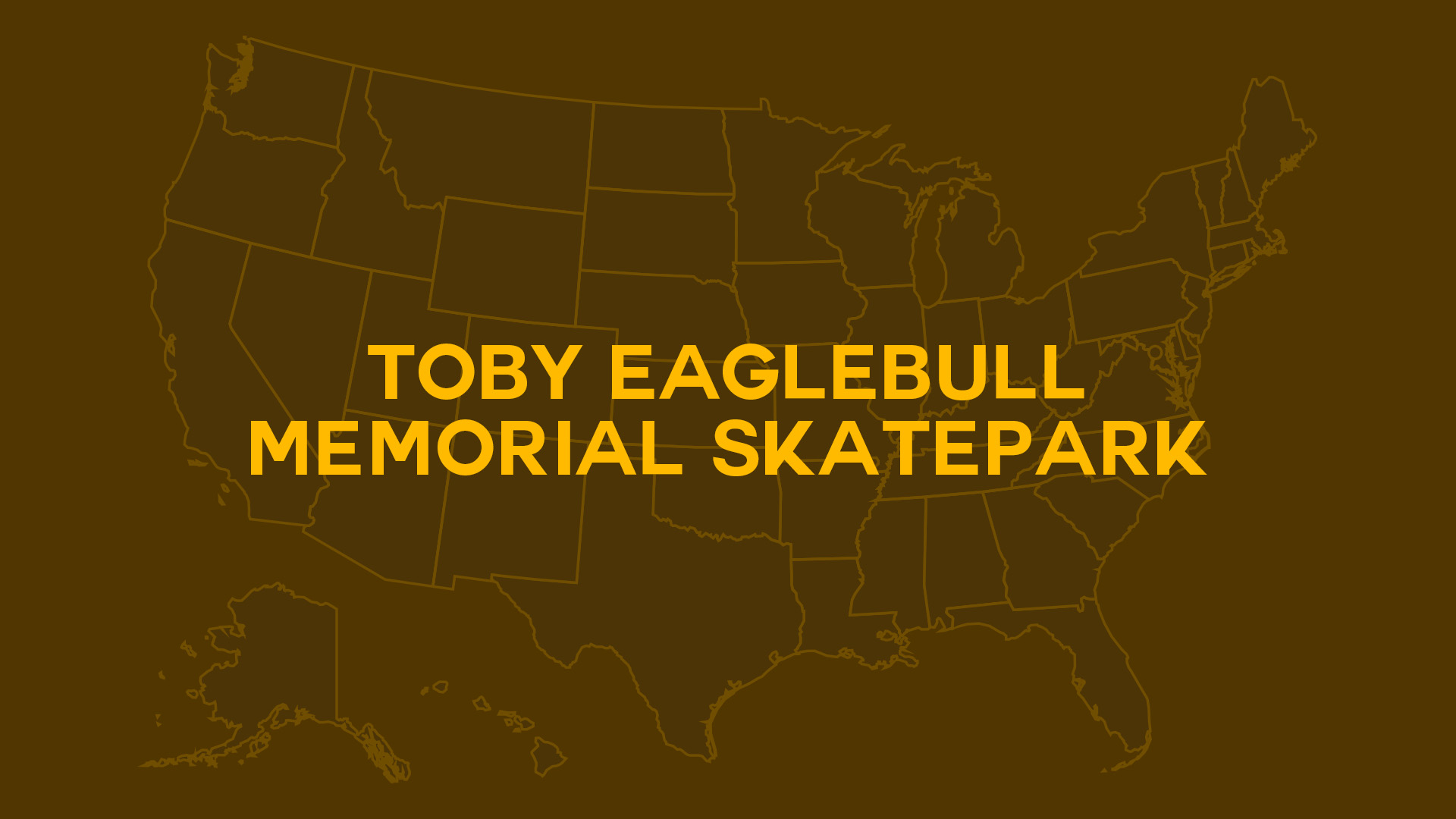 Title card for Toby Eaglebull Memorial skatepark