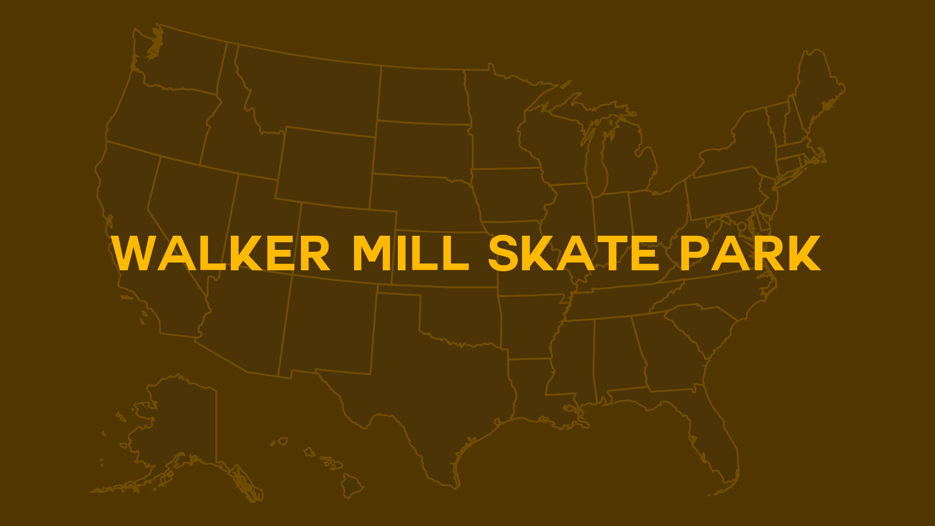 Title card for Walker Mill Skate Park